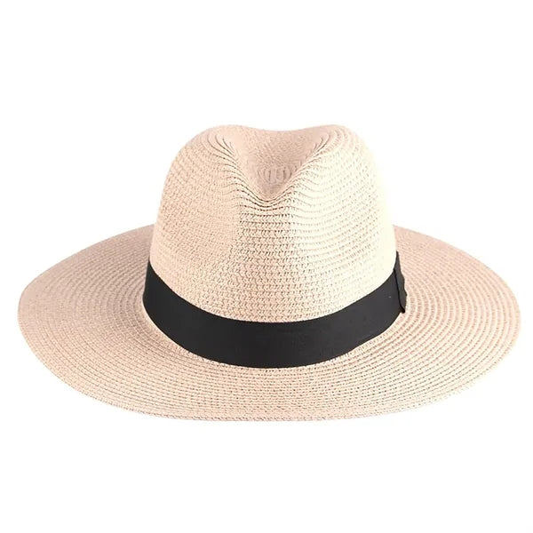 Unisex Wide Brimmed Woven Straw Hat
