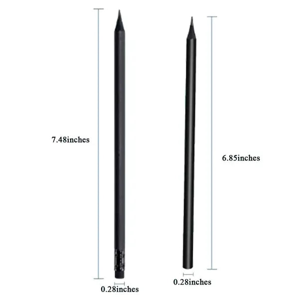 Black Round HB Hard Linden Wood Sketch Writing Promo Pencil