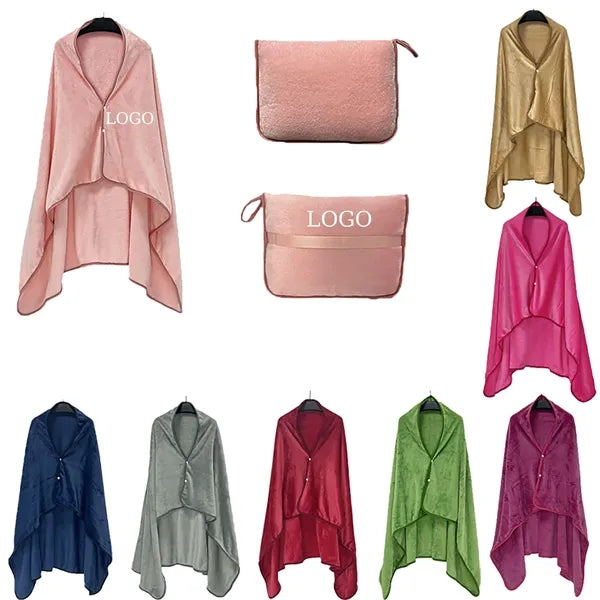 Multi Functional Travel Blanket Shawl Pillow