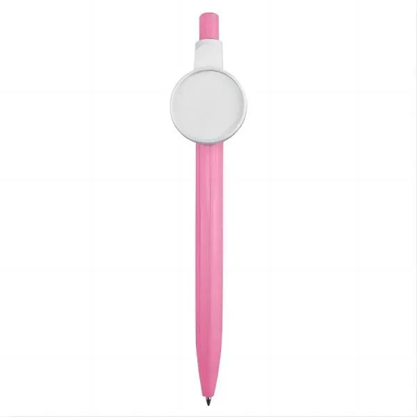 Round Badge Retractable Ballpoint Pen