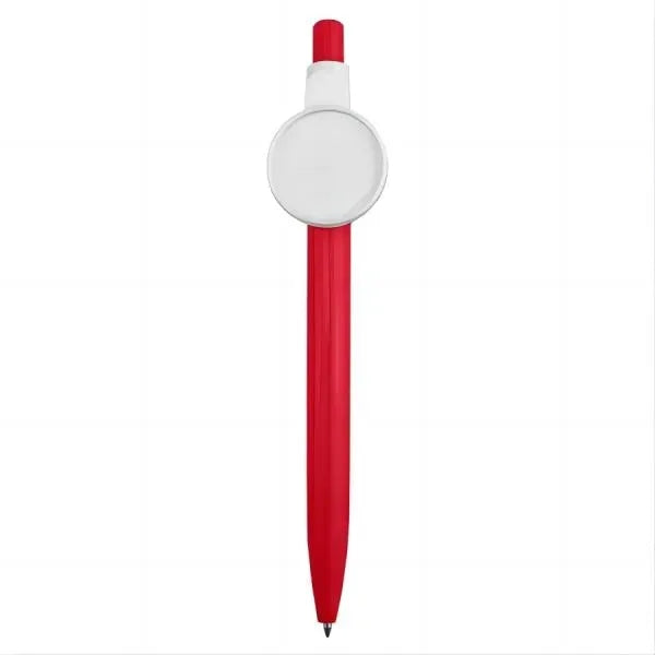 Round Badge Retractable Ballpoint Pen