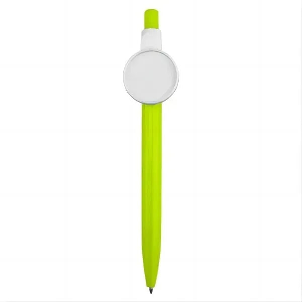 Round Badge Retractable Ballpoint Pen