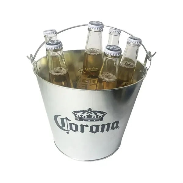 Galvanized Iron Ice Bucket with Opener, 5L