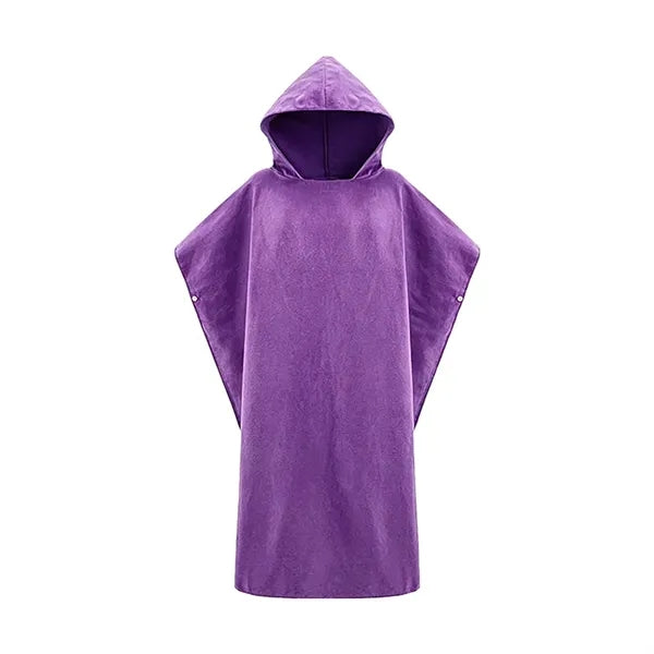 Wetsuit Changing Towel Bath Robe Poncho With Hood