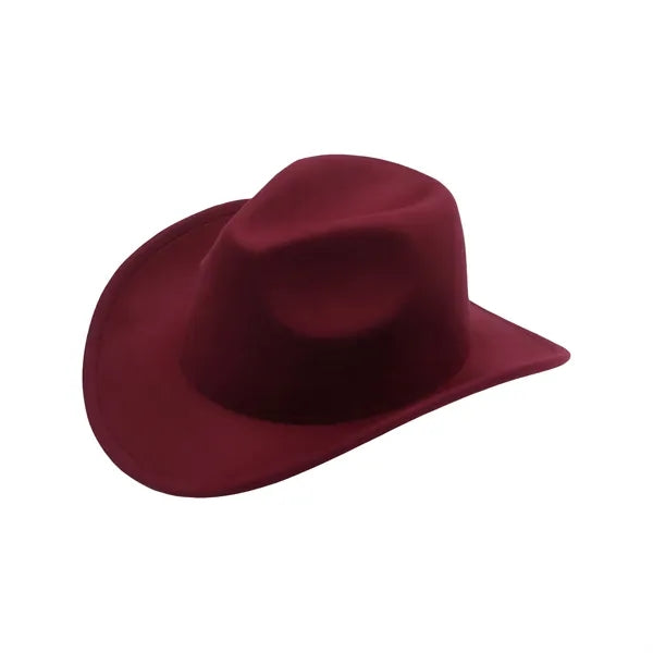 Western Cowboy Felt Hat with Wide Brim