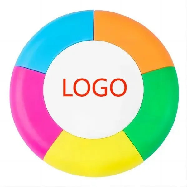 5-Color Wheel Highlighter Pen