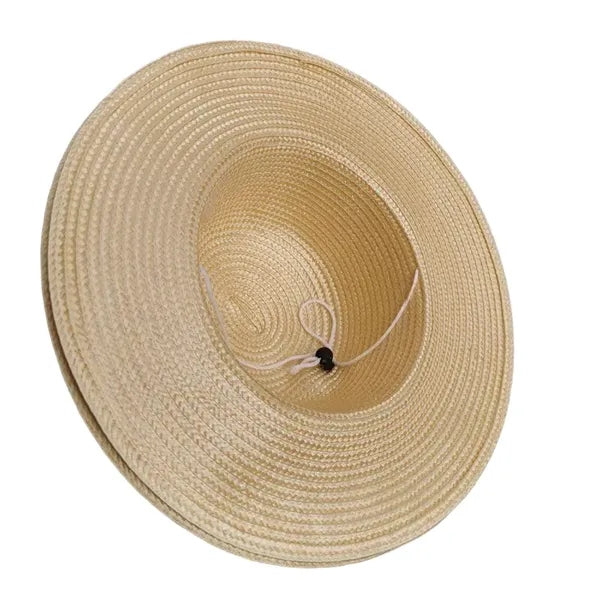 Wheat Straw Wide Brim Sun Hat for Outdoor & Beach