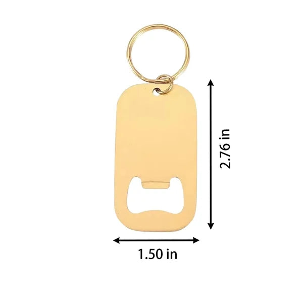 LOGO Stainless Steel Portable Keychain Bottle Opener