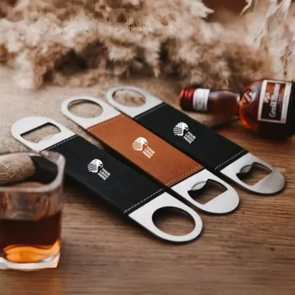 Leather Bar Bottle Opener Engraved Gift