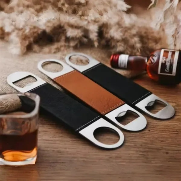 Leather Bar Bottle Opener Engraved Gift