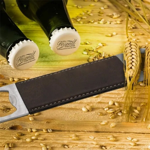 Leather Bar Bottle Opener Engraved Gift
