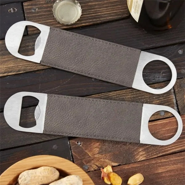Leather Bar Bottle Opener Engraved Gift