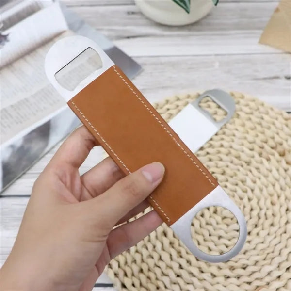 Leather Bar Bottle Opener Engraved Gift