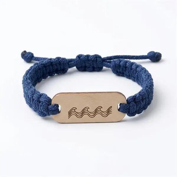 Adjustable Braided Wooden NFC Smart Bracelet