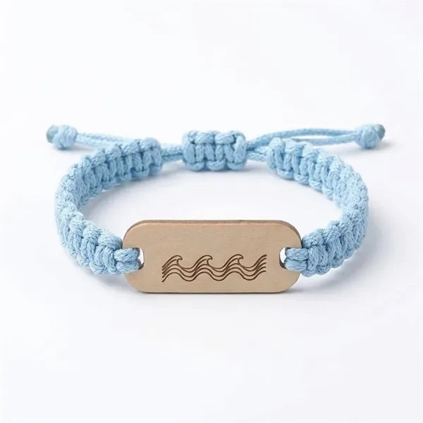 Adjustable Braided Wooden NFC Smart Bracelet