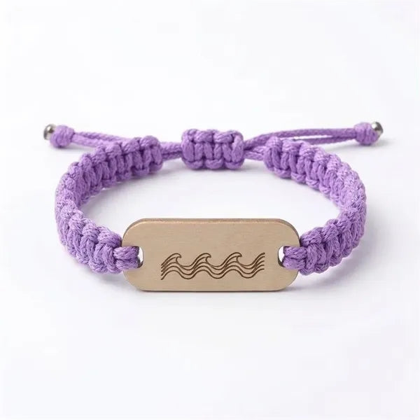 Adjustable Braided Wooden NFC Smart Bracelet