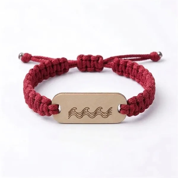 Adjustable Braided Wooden NFC Smart Bracelet