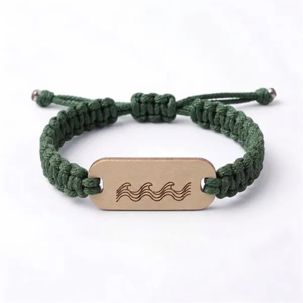 Adjustable Braided Wooden NFC Smart Bracelet