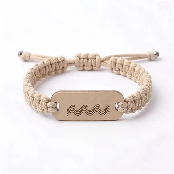 Adjustable Braided Wooden NFC Smart Bracelet