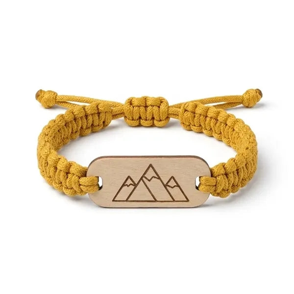 Adjustable Braided Wooden NFC Smart Bracelet