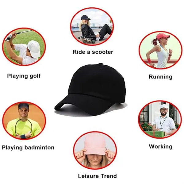 Cotton Adjustable Blank Baseball Cap Sun Hat