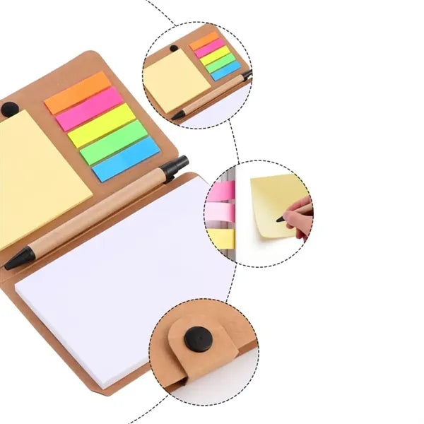 Button Closure Sticky Note Set