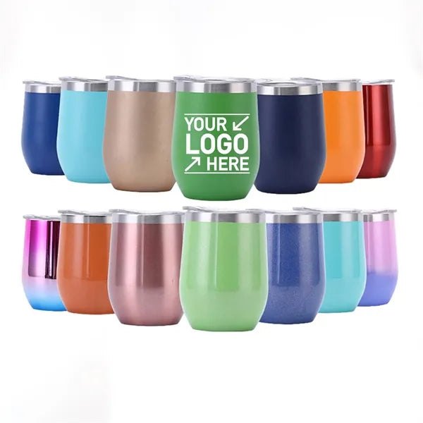 12 oz stainless steel stemless wine glass