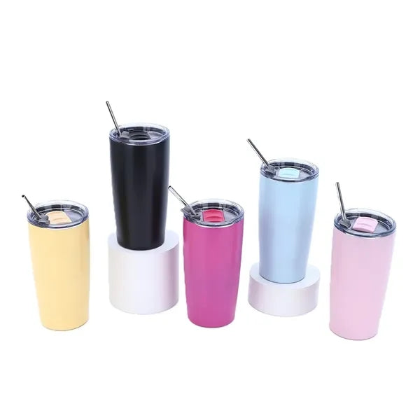 Vacuum Travel Tumbler with Straw - 20 oz