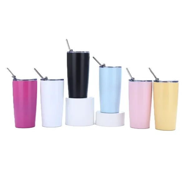 Vacuum Travel Tumbler with Straw - 20 oz