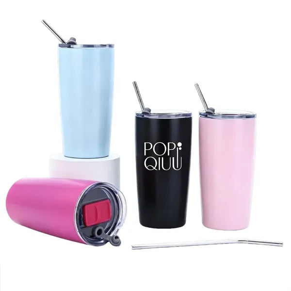 Vacuum Travel Tumbler with Straw - 20 oz