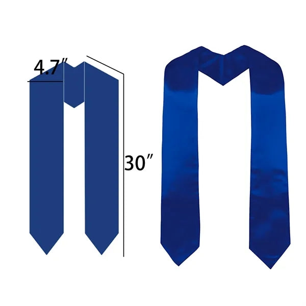 Unisex Adult Plain Graduation Stole Sash 60"