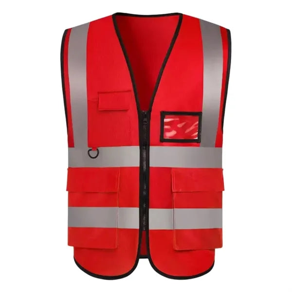 Hi-Vis Reflective Safety Vest Jacket with Zipper