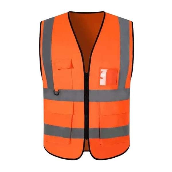 Hi-Vis Reflective Safety Vest Jacket with Zipper