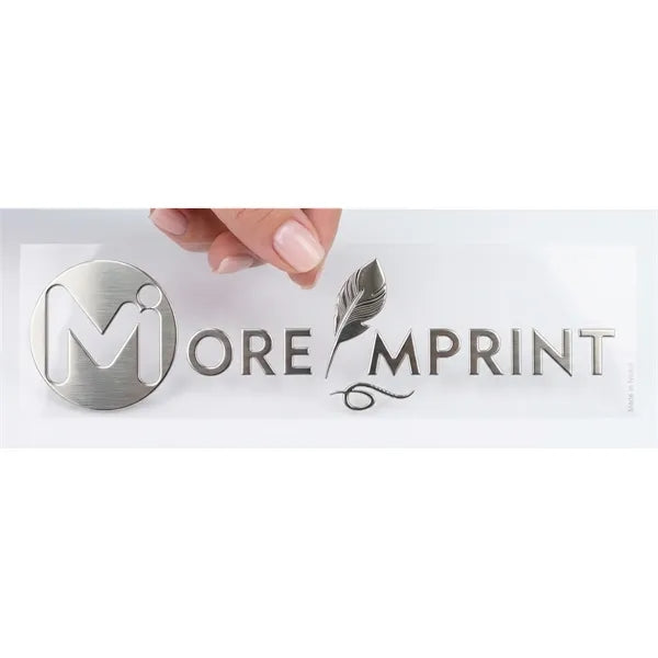 1" x 1" Custom 3D Metallic Nickel Transfer Sticker