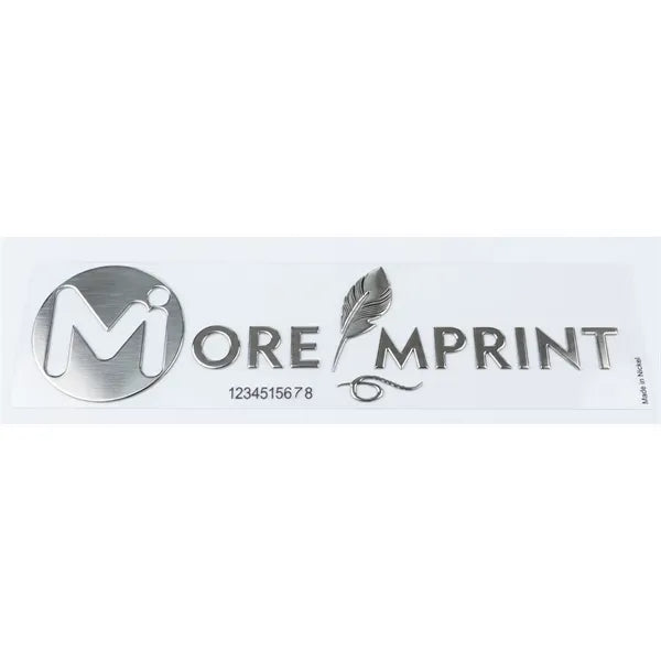 1" x 1" Custom 3D Metallic Nickel Transfer Sticker