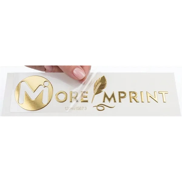 1" x 1" Custom 3D Metallic Nickel Transfer Sticker