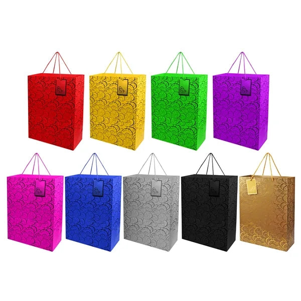 Foil Stamping Matte Laminated Paper Gift Bag With Handle