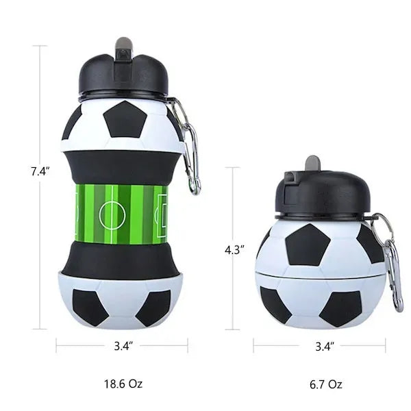18oz Collapsible Silicone Water Cup with Lid
