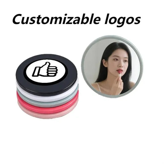 Round Pocket Mirror Plastic 2.4" Compact Custom