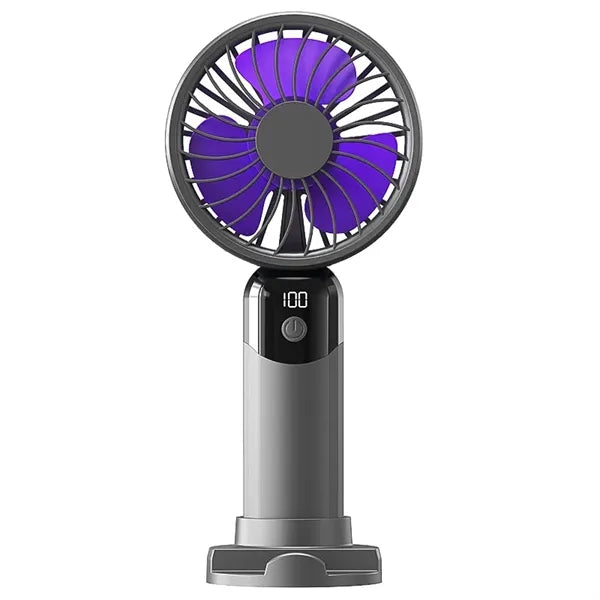 Mini Handheld Fan 3-Speed Plastic 19.5cm Portable Custom