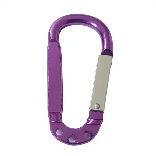 Multi-Color Aluminum Carabiner Keychain with 3 Key Rings