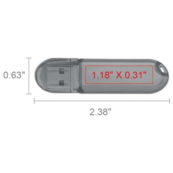 Glendale Transparent Black Oval USB