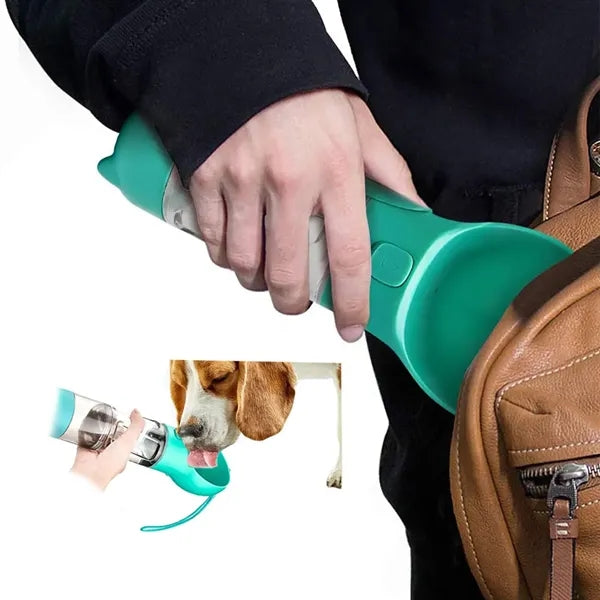 Portable Dog Water Bottle with Food Container
