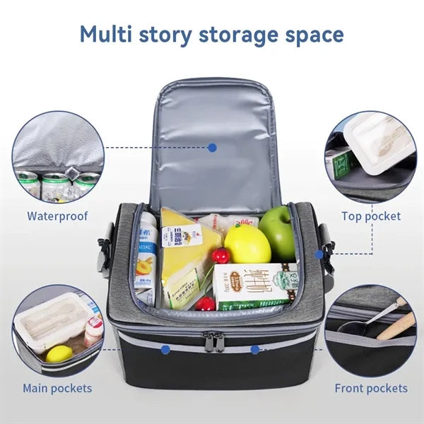 Dual Compartment Lunch Bag Cooler