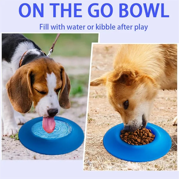 2 In 1 Flying Disc Pet Bowl