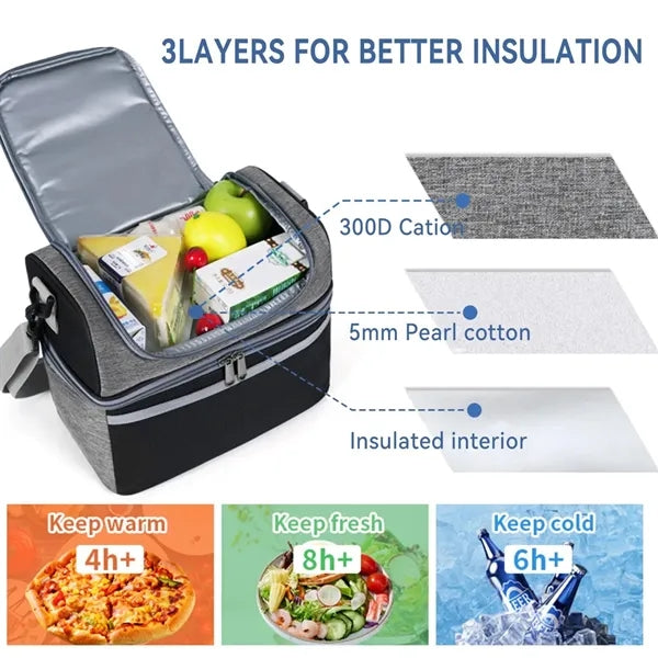 Dual Compartment Lunch Bag Cooler
