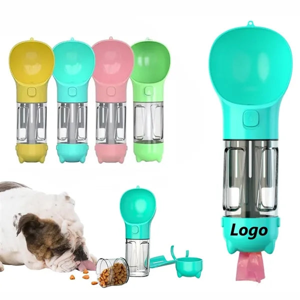 Portable Dog Water Bottle with Food Container