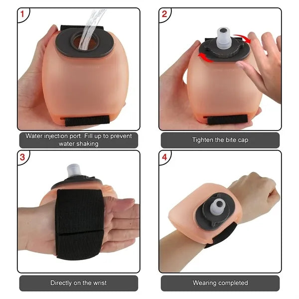 7oz. Wearable Silicone Wrist Water Bottle