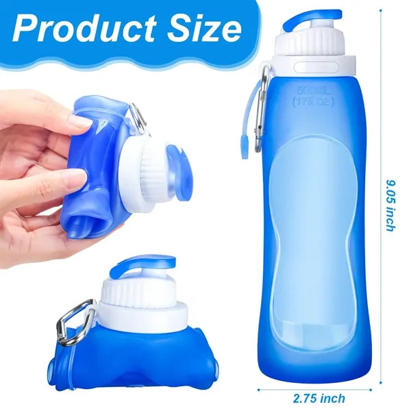 17oz Collapsible Silicone Water Bottle