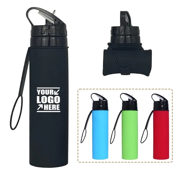20oz Collapsible Silicone Water Bottle